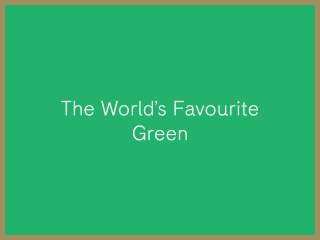 Nejoblíbenější odstín zelené barvy
